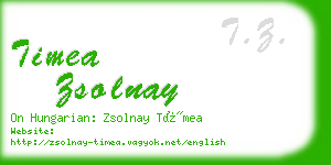 timea zsolnay business card